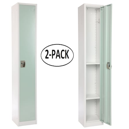 Adiroffice 12 in W, 12 in D, 72 in H, Steel ADI629-201-MGRN-PKG-2